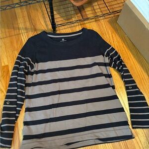 Lands' End Black Cotton Top